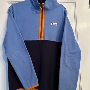 Cotopaxi Fleece in Blue with Orange Zipper large